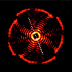 The plasmonic whirlpool. A near-field image of the plasmonic vortex lens.